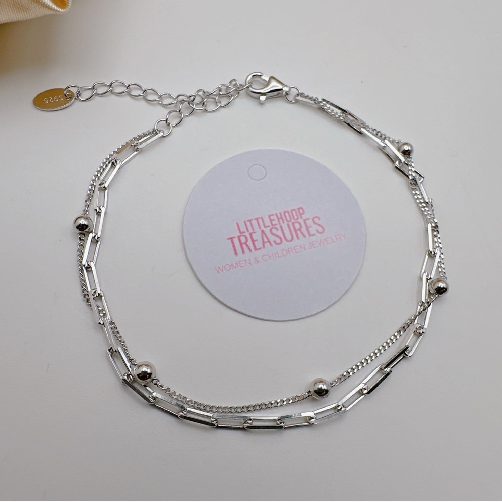 Paperclip dainty bracelet S925